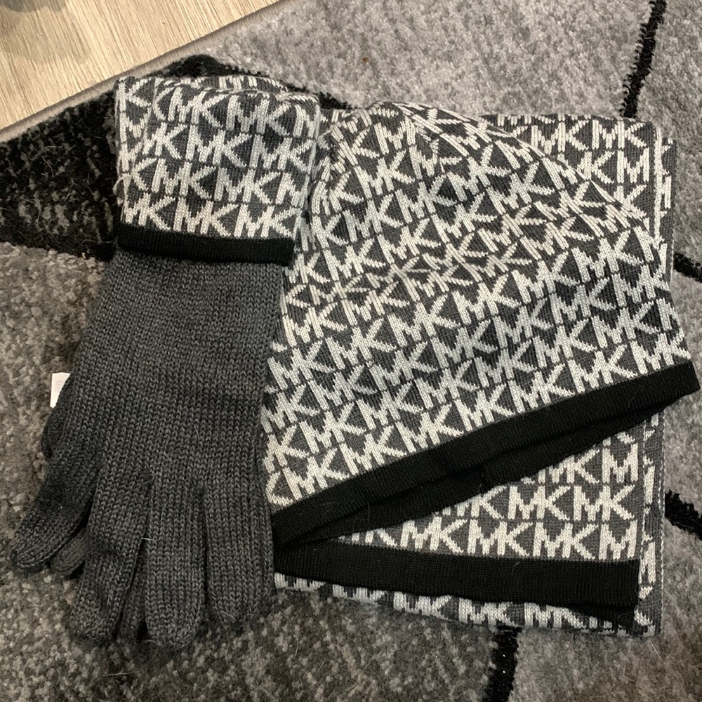 Michael Kors scarf, hat, gloves